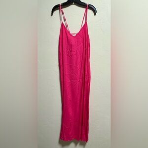 Old Navy Pink Midi Dress Size L